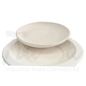 Molde de yeso Plato de postre semi hondo