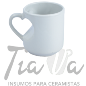 Molde de yeso Taza Asa Corazon