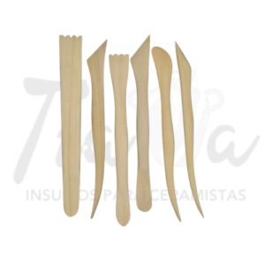 Esteca de madera x 5
